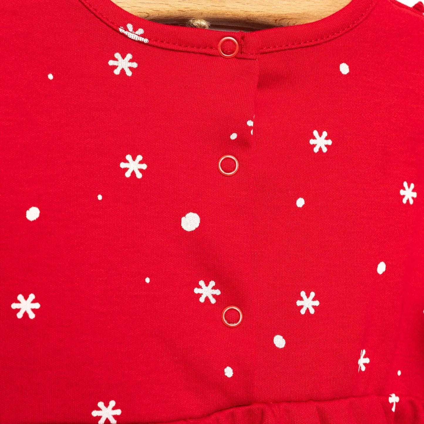Ma Douce Baby Dress - Red - mezetto ebebek ebebek