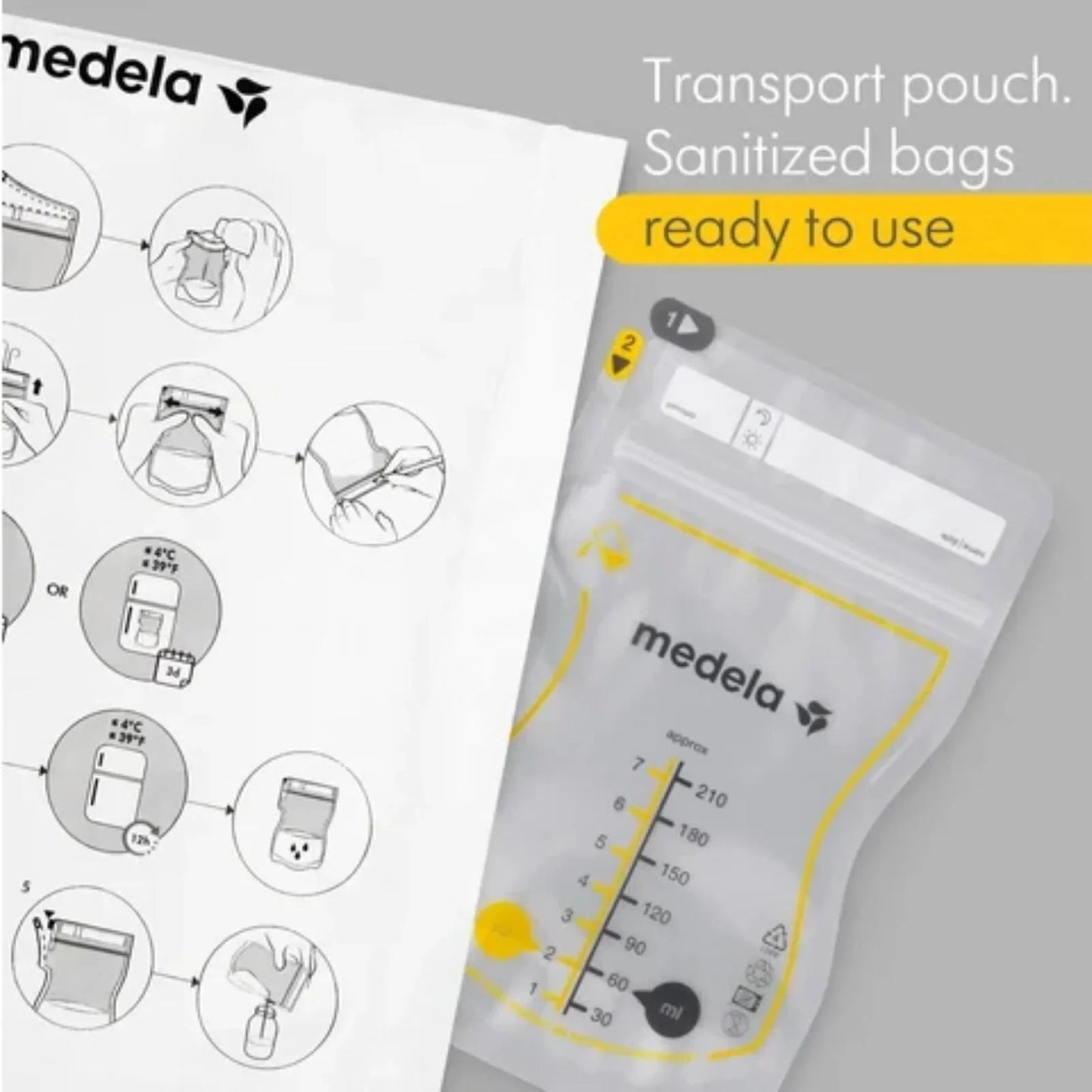 Medela Breastmilk Storage Bag 50 pcs - mezetto ebebek ebebek
