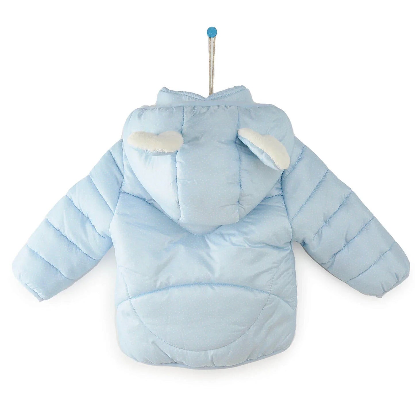 Midimod Baby Girl Coat with Ears - Blue - mezetto ebebek ebebek