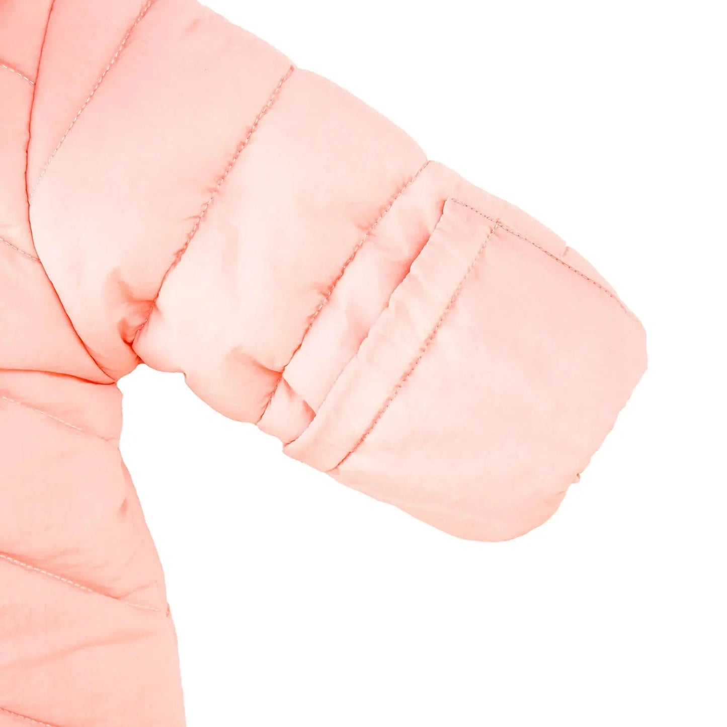 Midimod Baby Girl Quilted Snowsuit - Salmon - mezetto ebebek ebebek