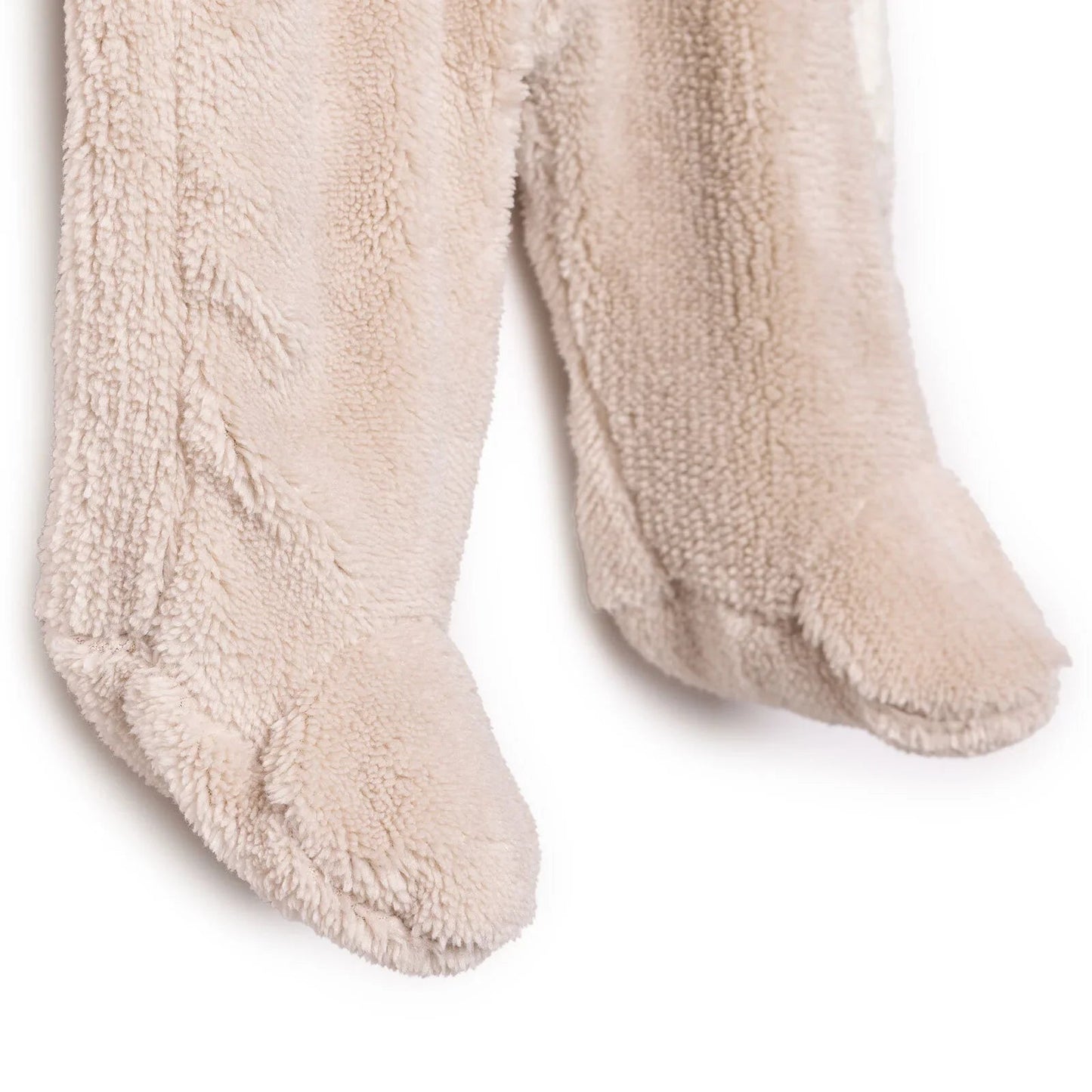 Midimod Newborn Welsoft Footed Jumpsuit - Ecru - mezetto ebebek ebebek