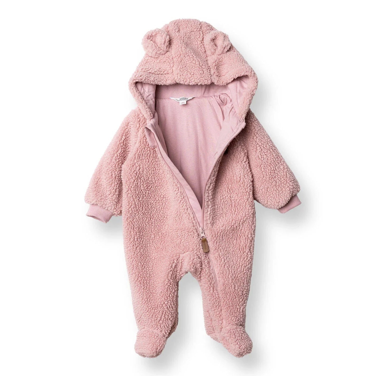 Midimod Newborn Welsoft Footed Jumpsuit - Pink - mezetto ebebek ebebek