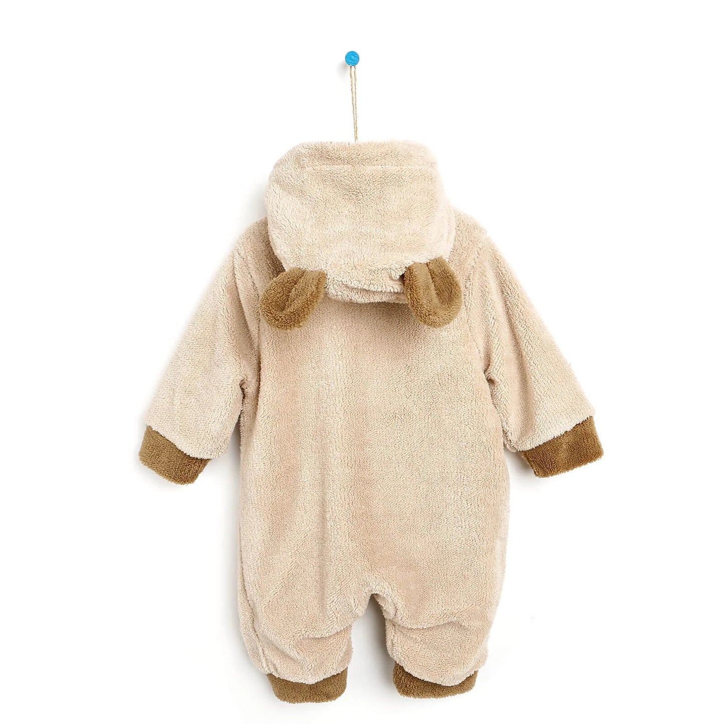 Midimod Newborn Welsoft Jumpsuit - Beige - mezetto ebebek ebebek