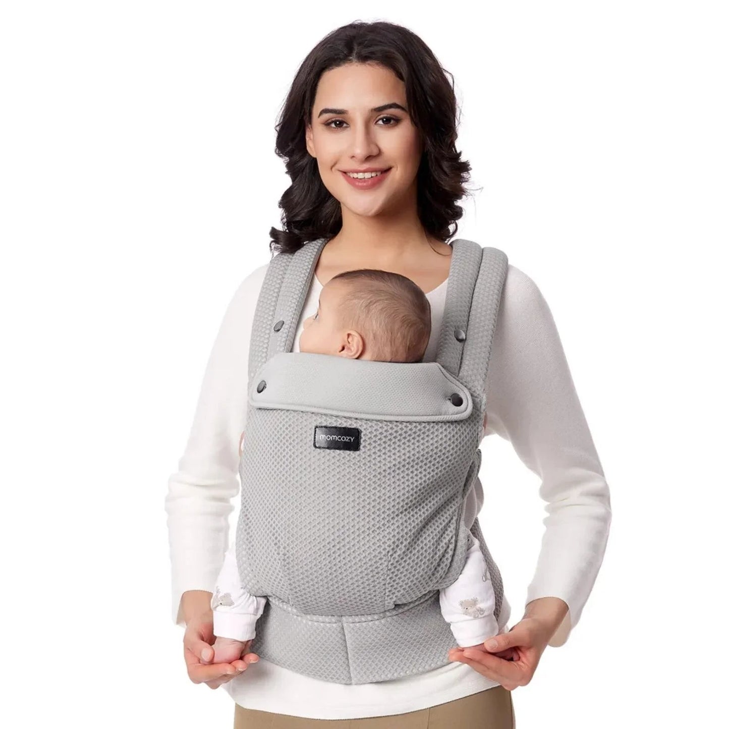 Momcozy Baby Carrier Newborn to Toddler Air Mesh - Grey - mezetto ebebek ebebek