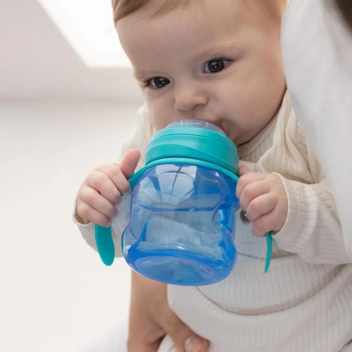Mooma Kindy Learner Bottle 200ml - Aqua Blue - mezetto ebebek ebebek