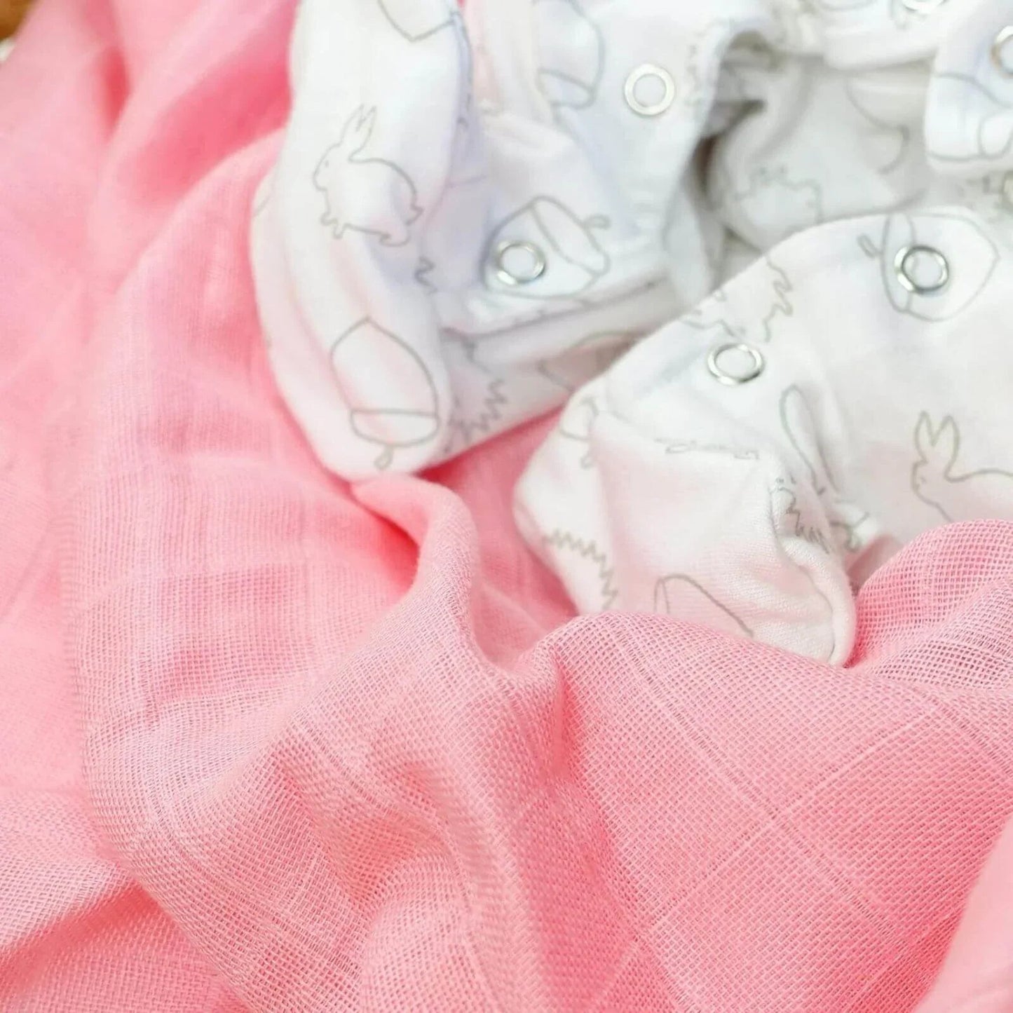 MuslinZ 12 Pack Muslin Squares 70x70cm - Pink - mezetto ebebek ebebek