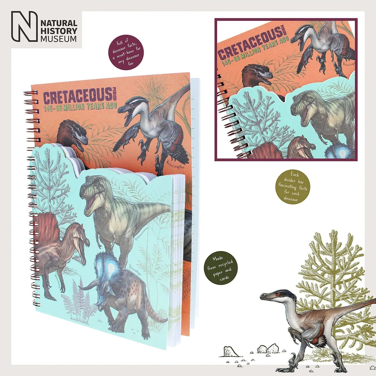 National History Museum A5 Die Cut Notebook - mezetto ebebek ebebek