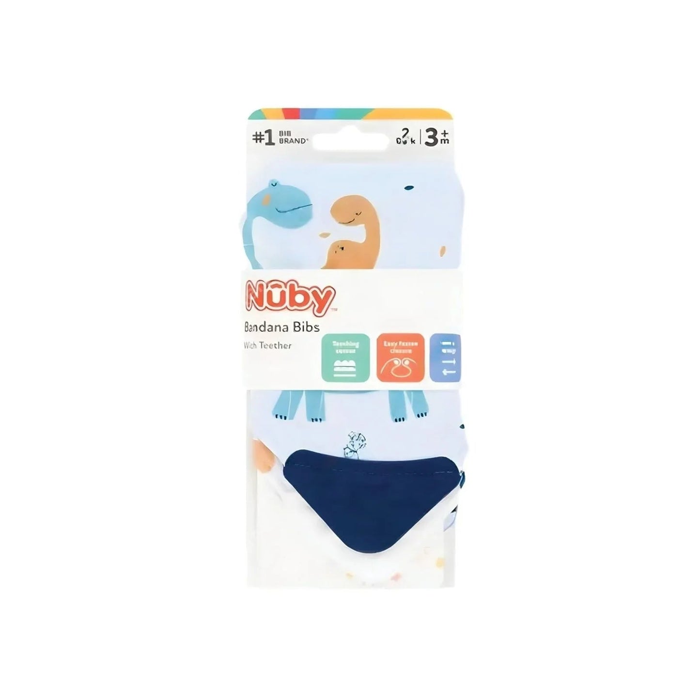 Nuby Bandana Bibs Pack of 2 Assorted - mezetto ebebek ebebek