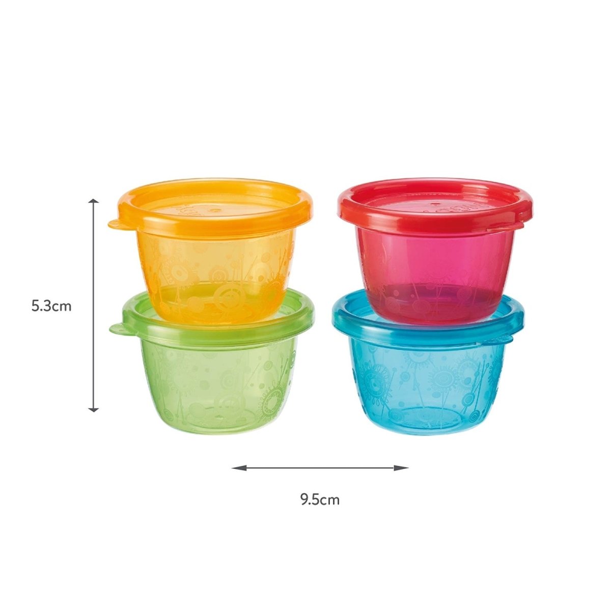 Nuby Food Pots Pack of 4 - mezetto ebebek ebebek