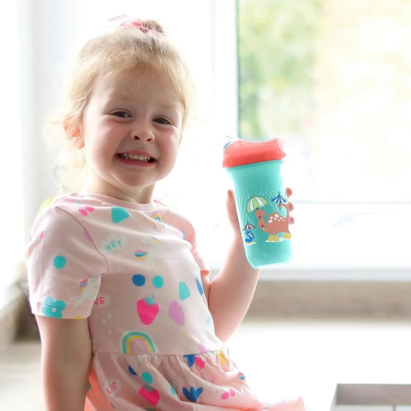 Nuby Insulated Cool Sipper Cup Pack of 1 270ml Assorted - mezetto ebebek ebebek