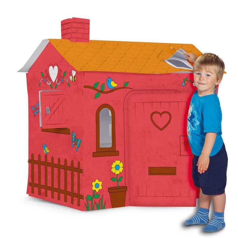 One For Fun Colour Your Own Cardboard Playhouse - mezetto ebebek ebebek