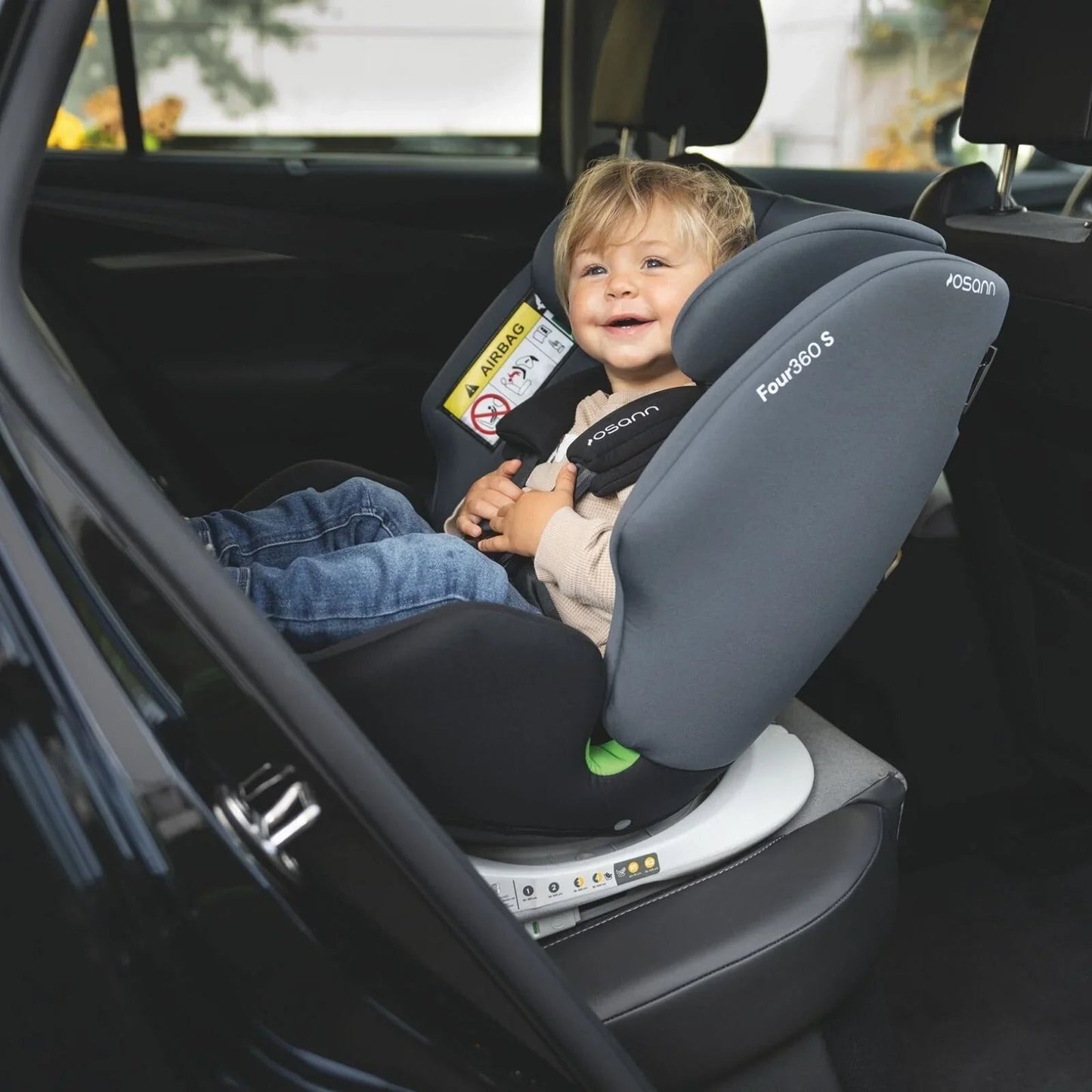 Osann Four360 0+/1/2/3 S ISOFIX Car Seat - Black Grey - mezetto ebebek ebebek