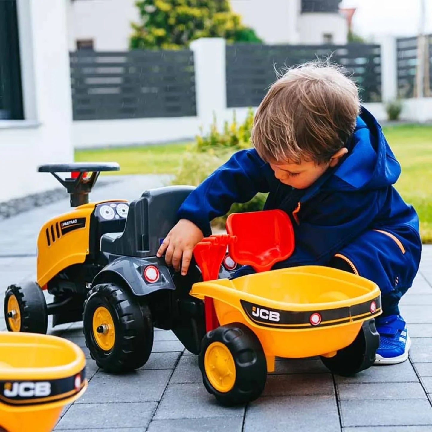 Palplay JCB Ride On Tractor with Trailer - mezetto ebebek ebebek