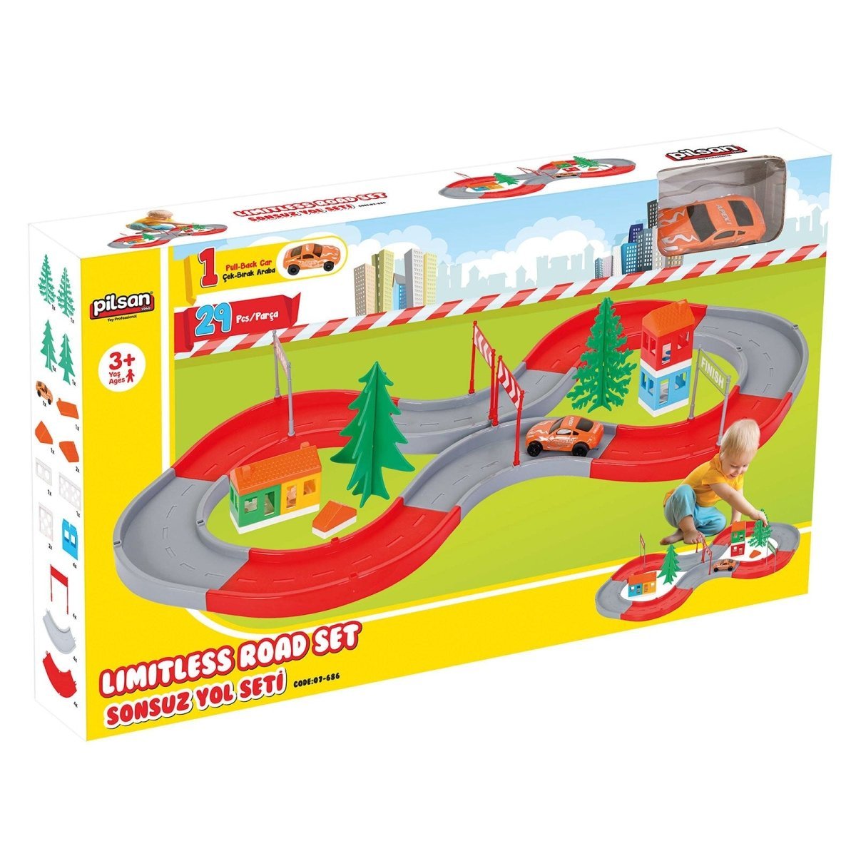 Pilsan Endless Road Set - mezetto ebebek ebebek