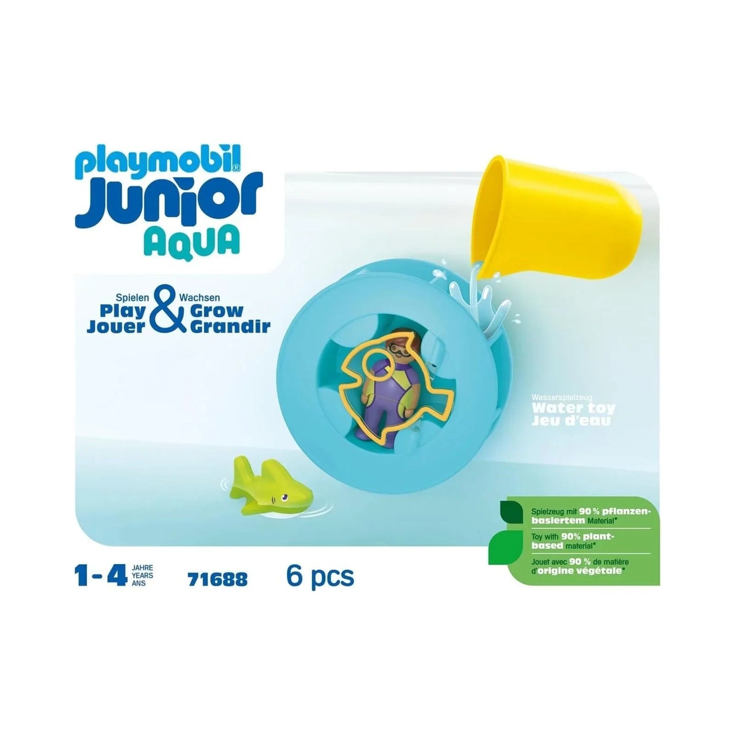 Playmobil Junior Aqua 71688 Water Wheel with Baby Shark - mezetto ebebek ebebek