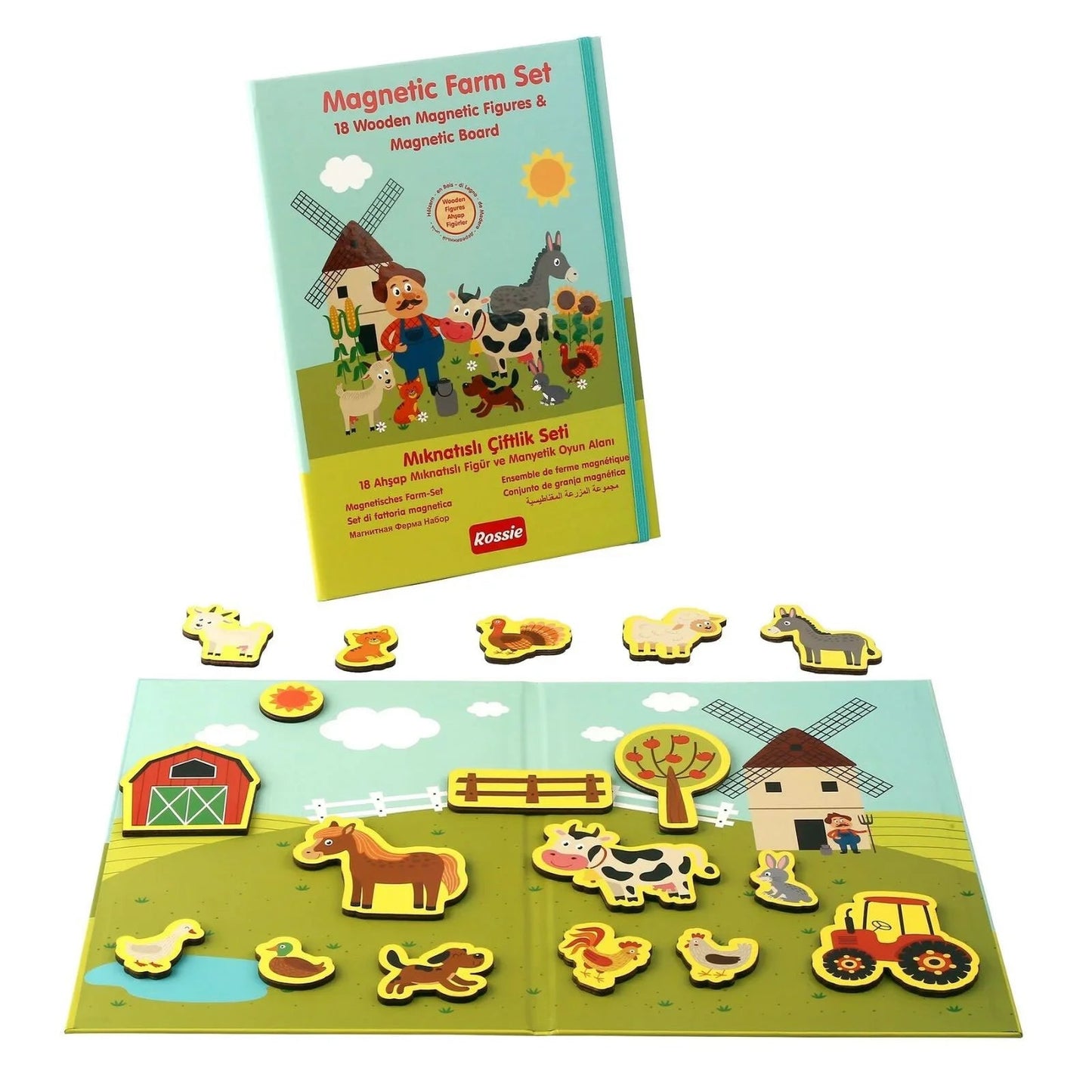 Rossie Wooden Magnetic Farm Playset - mezetto ebebek ebebek