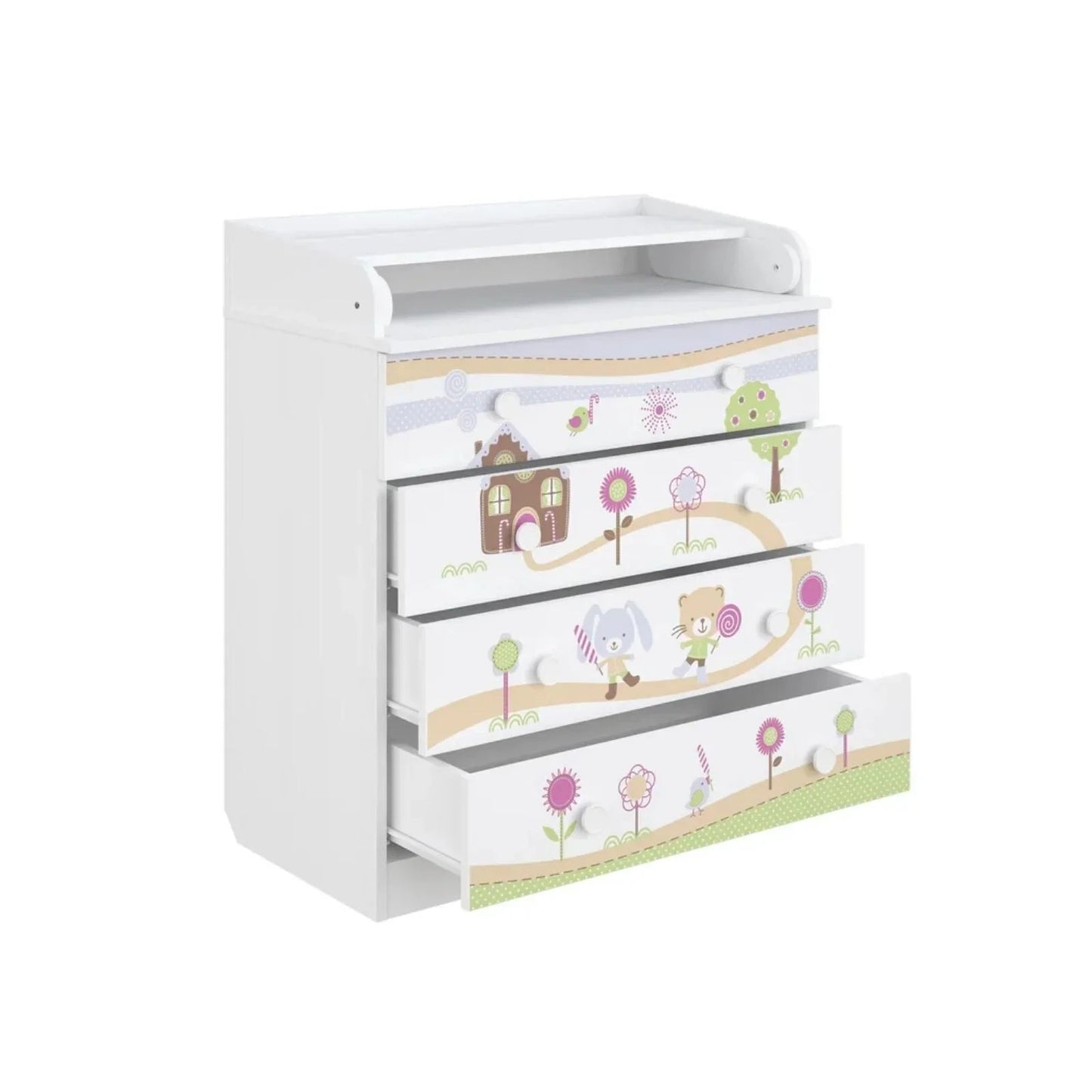 Shefa Kids 800 Changing Dresser - Gingerbread House - mezetto ebebek ebebek