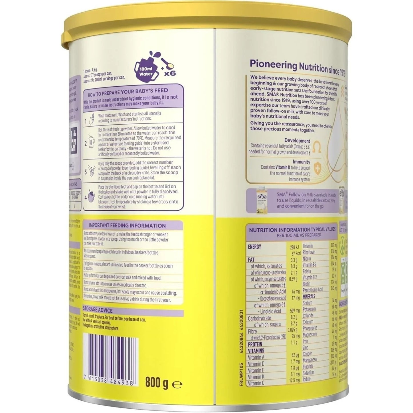 SMA Pro 2 Follow On Milk Formula 6+ months 800g - mezetto ebebek ebebek