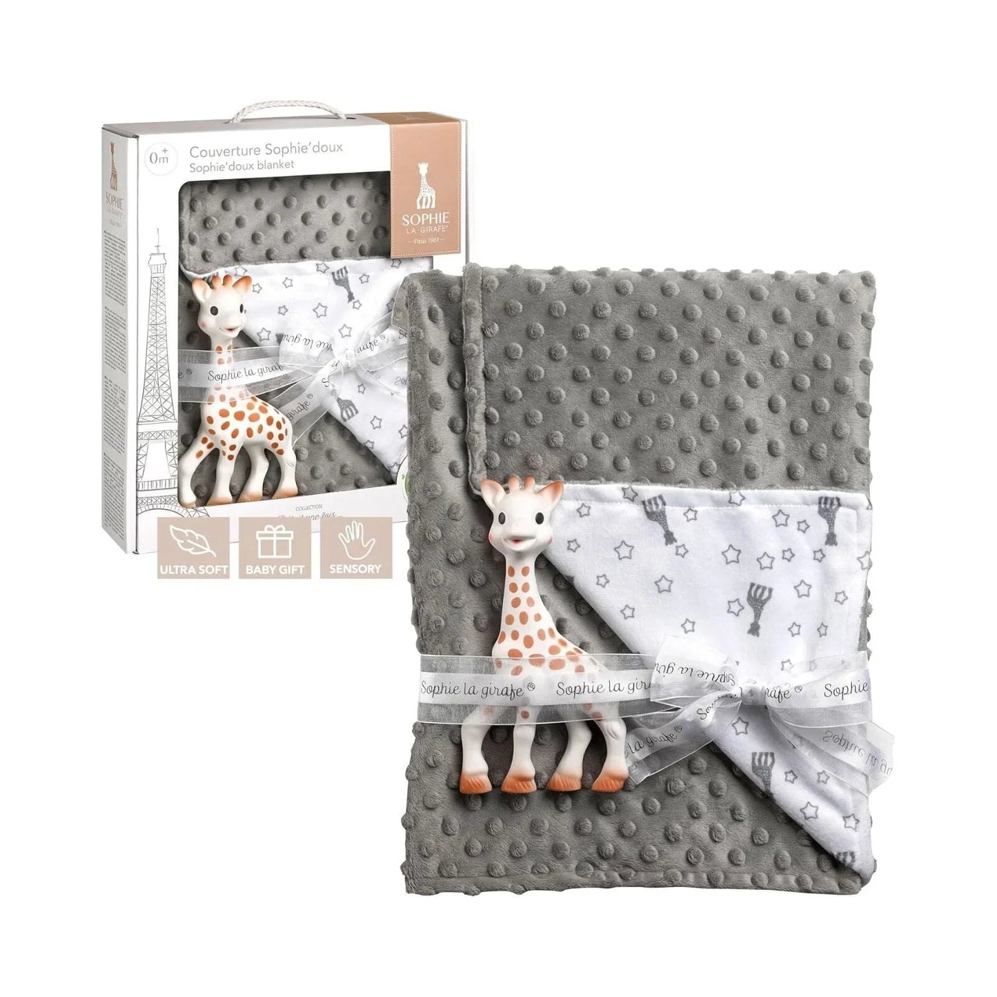 Sophie La Girafe Sophie Doux Teether & Blanket Gift Set 2 pcs - mezetto ebebek ebebek