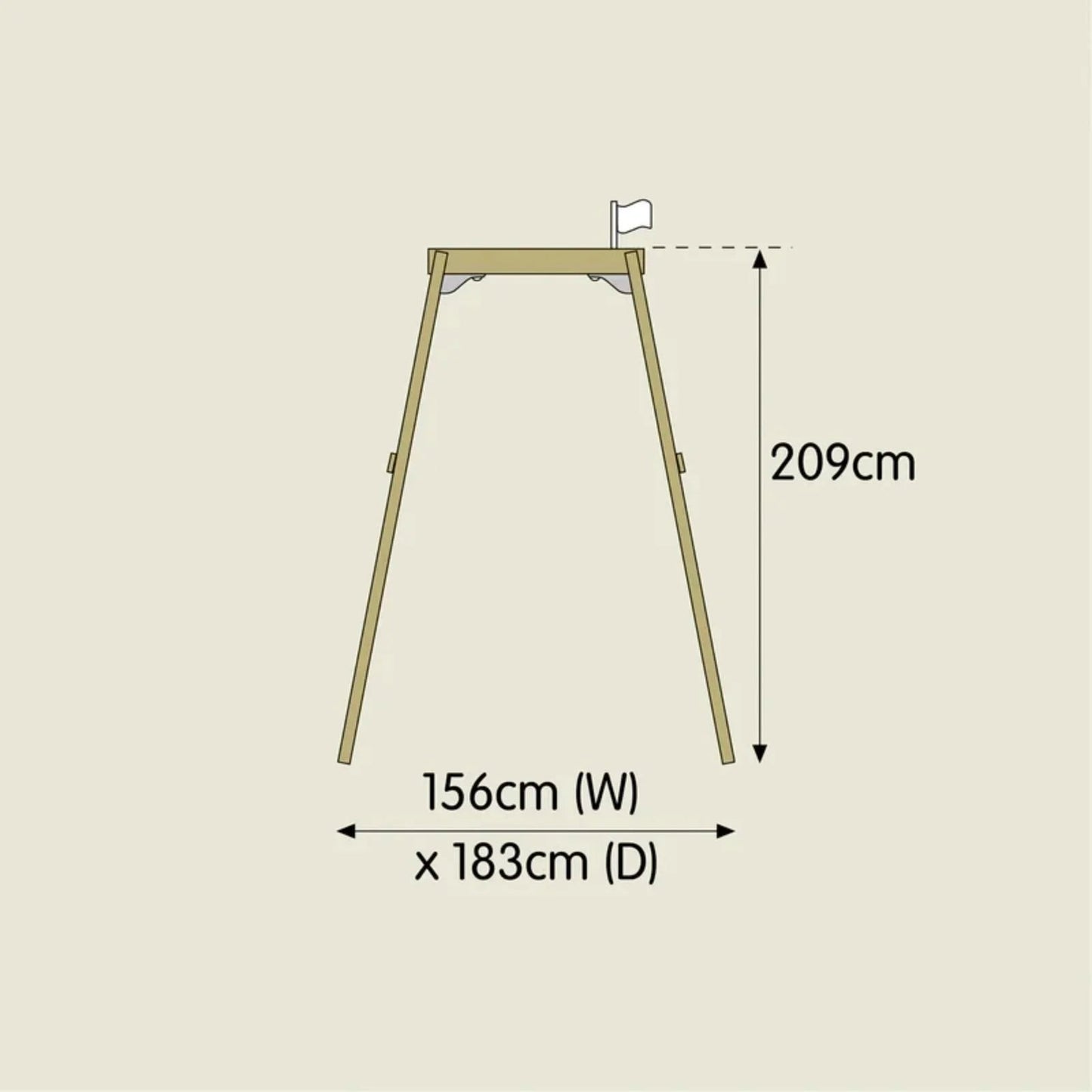 TP Forest Wooden Single Swing - mezetto ebebek ebebek