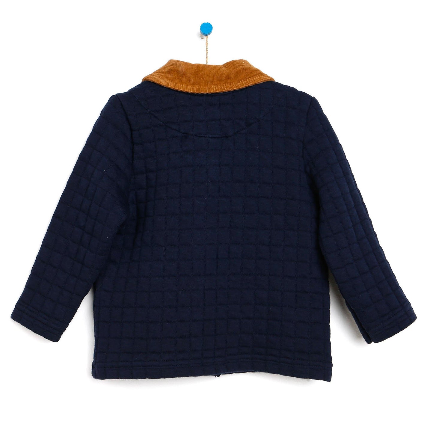 Tuffy Quilted Cardigan - Navy Blue - mezetto ebebek ebebek