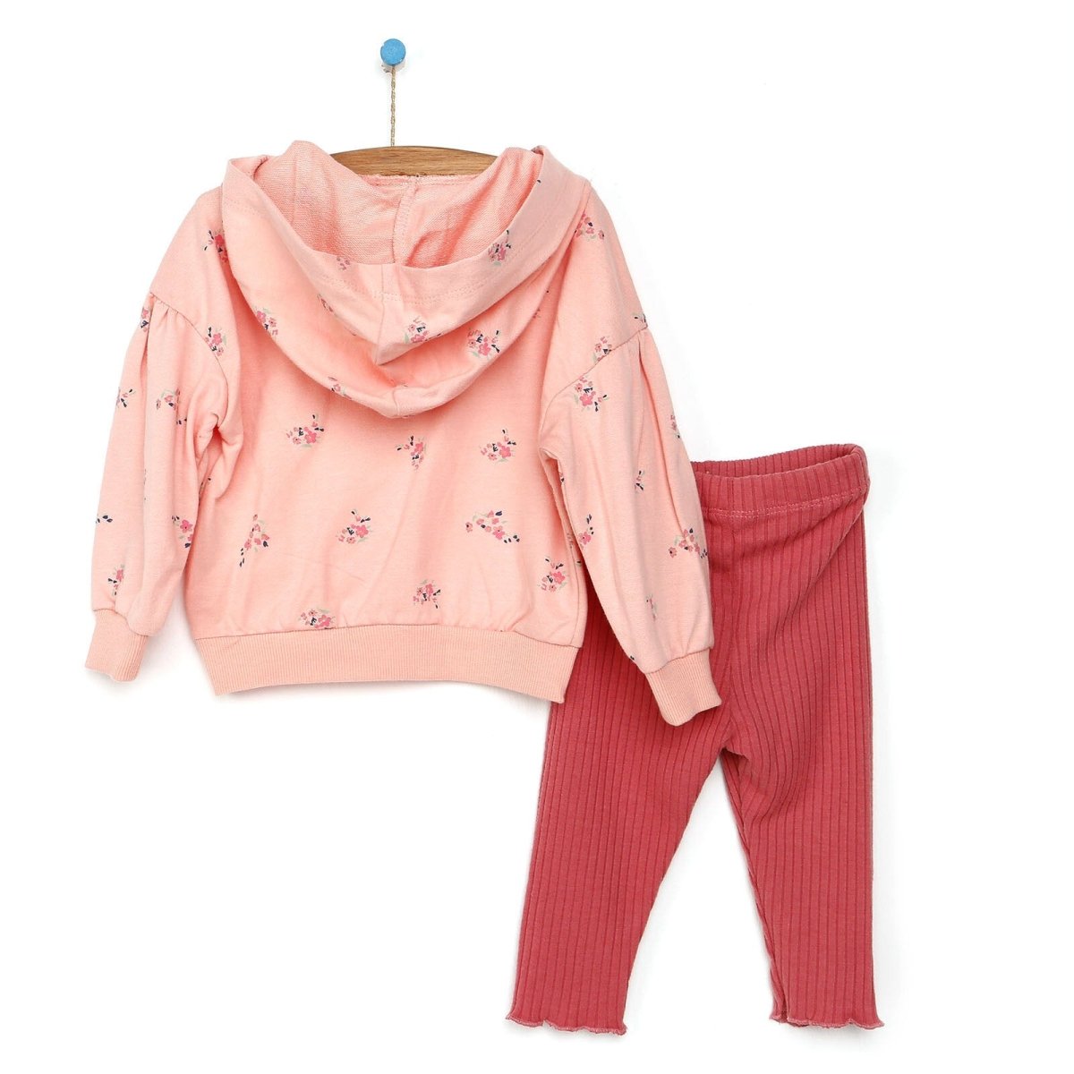 Tuffy Sweatshirt - Leggings - Salmon - mezetto ebebek ebebek