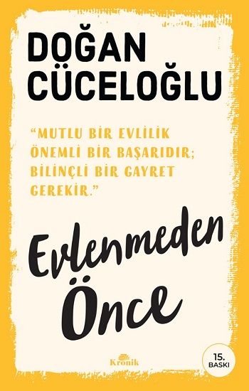 Evlenmeden Önce - Kronik Kitap Kitap