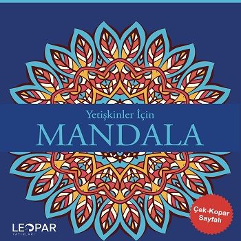 Yetişkinler İçin Mandala - Lacivert - Leopar Yayınları Kitap