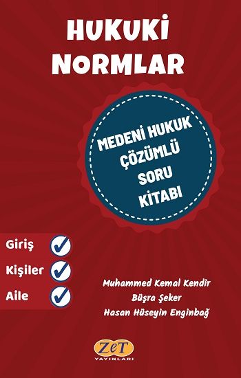 Hukuki Normlar Medeni Hukuk Çözümlü Soru Kitabı - Zet Yayınları Kitap