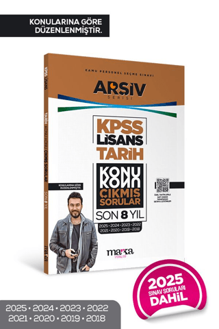 KPSS Lisans Tarih Konu Konu Çıkmış Sorular Son 8 yıl Çıkmış Sorular (2025 Dahil) - Marka Yayınları Kitap
