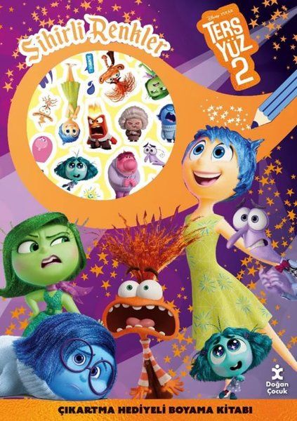 Disney Ters Yüz 2 - Sihirli Renkler Çıkartma Hediyeli Boyama Kitabı - Doğan Çocuk Kitap