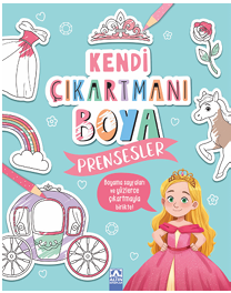 Kendi Çıkartmanı Boya Prensesler - Altın Kitaplar Kitap