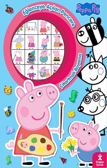 Peppa Pig Eğlenceye Açılan Pencere Çıkartmalı Boyama Kitabı - Doğan Çocuk Kitap