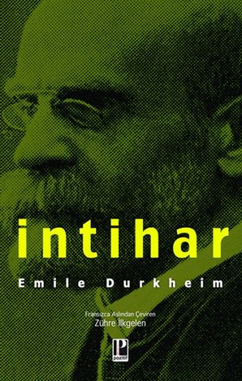 İntihar Emile Durkheim Türkçe kitap kapağı