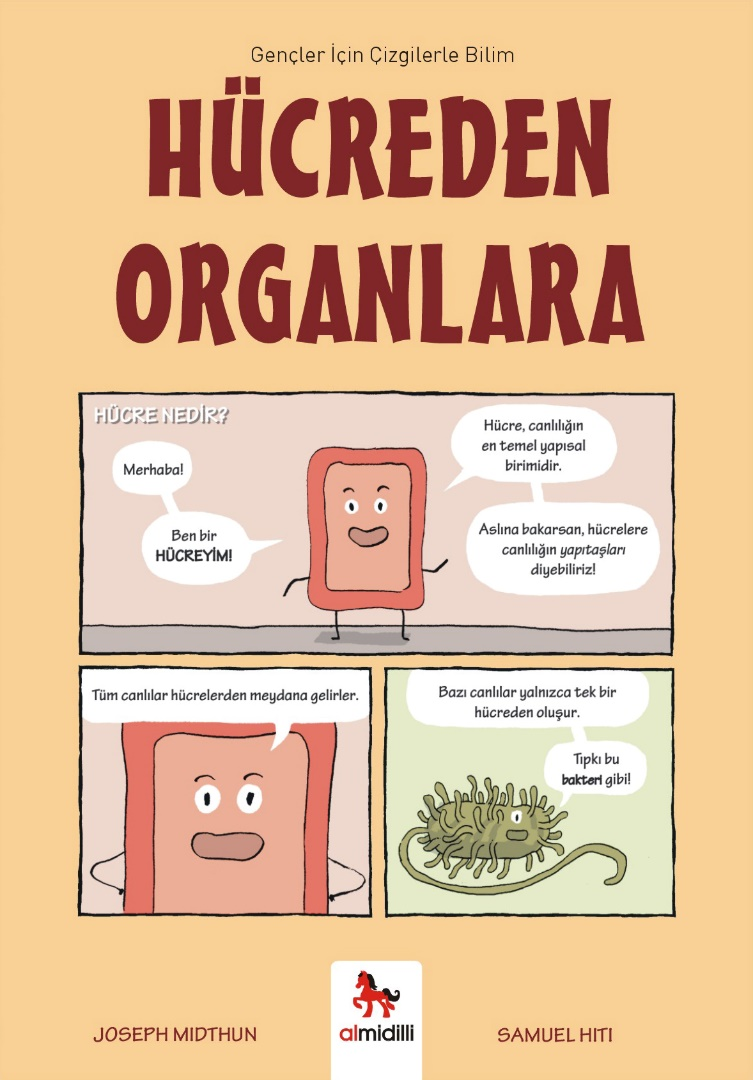 Hücreden Organlara - Gençler İçin Çizgilerle Bilim - Almidilli Kitap