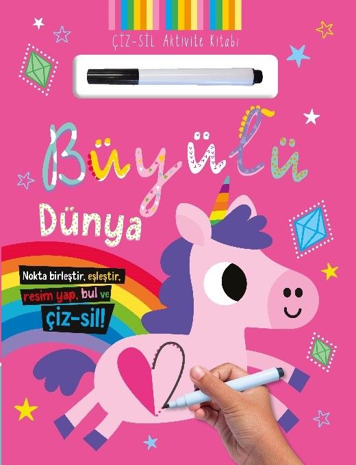Çiz – Sil Aktivite Kitabı Büyülü Dünya - İndigo Çocuk Kitap