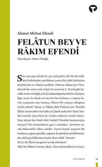 Felatun Bey ve Rakım Efendi - Turkuvaz Kitap Kitap