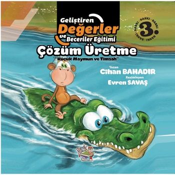 Çözüm Üretme - Küçük Maymun ve Timsah - Parmak Çocuk Yayınları Kitap