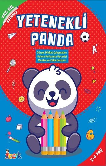Yetenekli Panda - Yaz Sil (Kalemli) - Bıcırık Yayınları Kitap