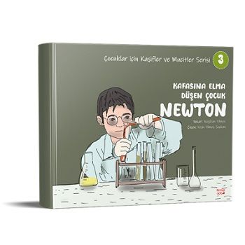 Kafasına Elma Düşen Çocuk Newton - Çocuklar için Kaşifler ve Mucitler Serisi 3 - Kırmızı Ada Yayınları Kitap
