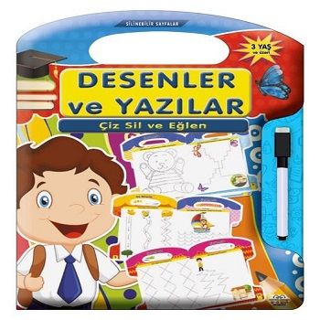 Çiz Sil Eğlen Desenler Ve Yazılar - 0-6 Yaş Yayınları Kitap