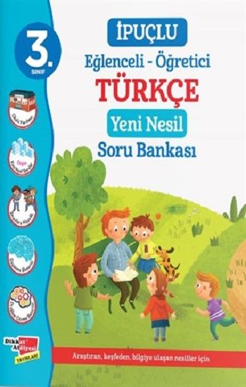 3. Sınıf İpuçlu Eğlenceli - Öğetici Türkçe Yeni Nesil Soru Bankası - Dikkat Atölyesi Yayınları Kitap