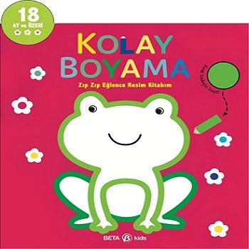 Kolay Boyama - Zıp Zıp Eğlence Resim Kitabım - Beta Kids Kitap
