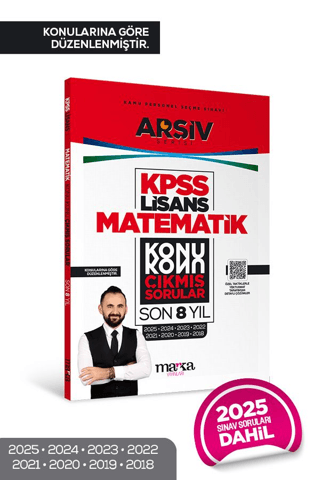 KPSS Lisans Matematik Konu Konu Çıkmış Sorular Son 8 yıl Çıkmış Sorular (2025 Dahil) - Marka Yayınları Kitap