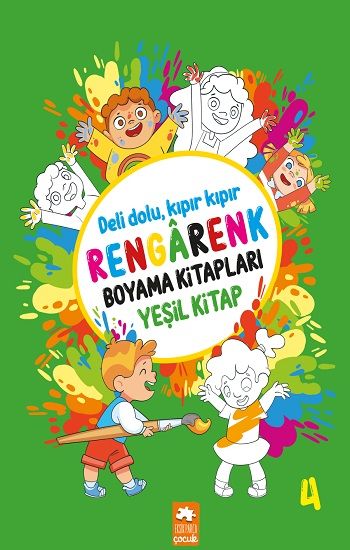 Rengarenk Boyama Kitapları - Yeşil Kitap - Eksik Parça Yayınları Kitap