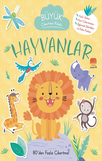 Büyük Çıkartma Kitabı - Hayvanlar - Uçan Fil Yayınları Kitap