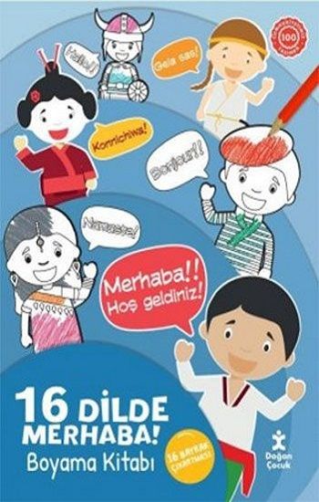 16 Dilde Merhaba Boyama Kitabı - Doğan Kitap Kitap