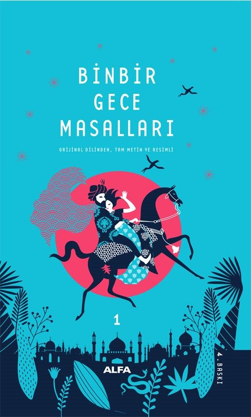Binbir Gece Masalları -1 Tam Metin Resimli (Ciltli) - Alfa Yayınları Kitap