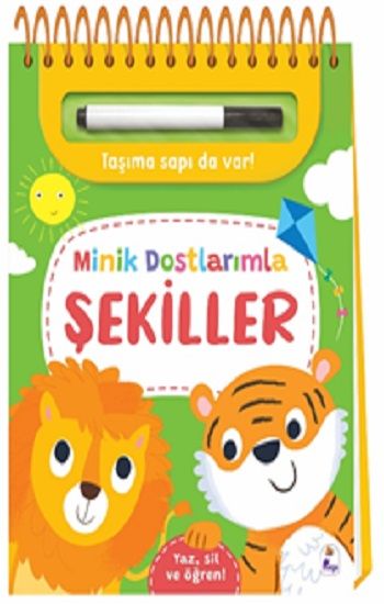Minik Dostlarımla Şekiller – Yaz, Sil ve Öğren - İndigo Çocuk Kitap