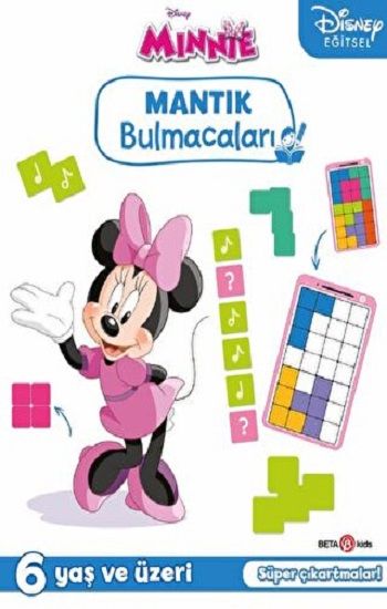 Disney Eğitsel Minnie Çıkartmalı Mantık Bulmacaları - Beta Kids Kitap